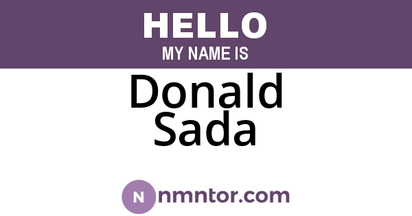 Donald Sada