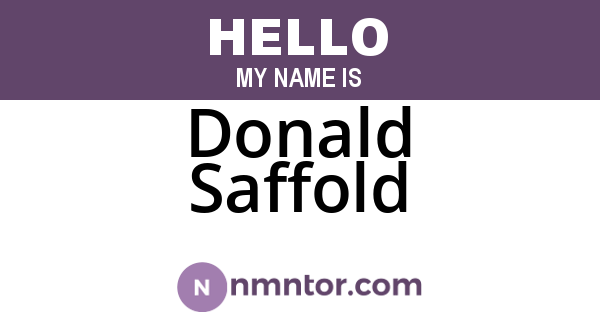 Donald Saffold