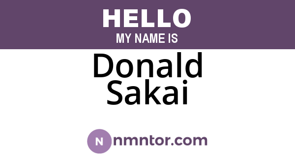 Donald Sakai