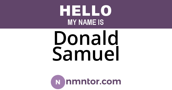 Donald Samuel
