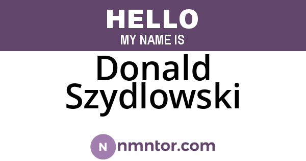 Donald Szydlowski