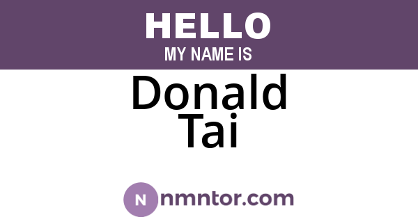 Donald Tai