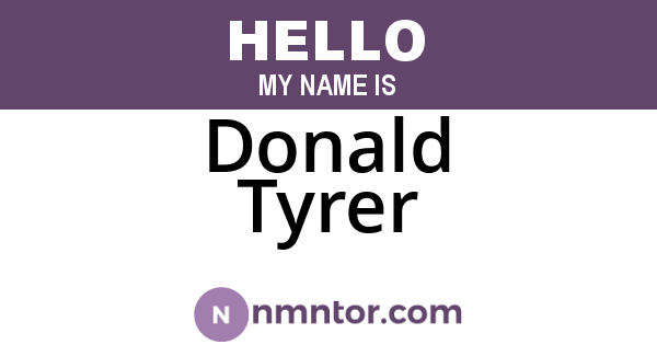 Donald Tyrer