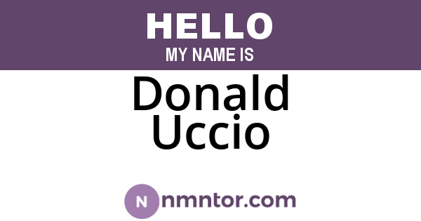Donald Uccio