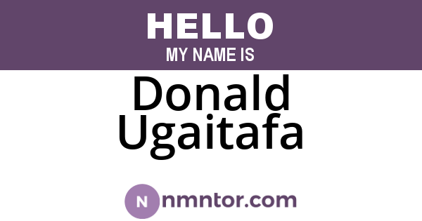Donald Ugaitafa