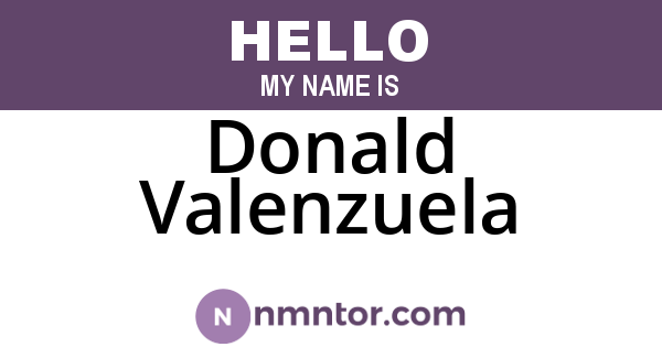 Donald Valenzuela