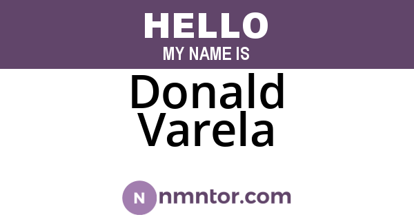 Donald Varela
