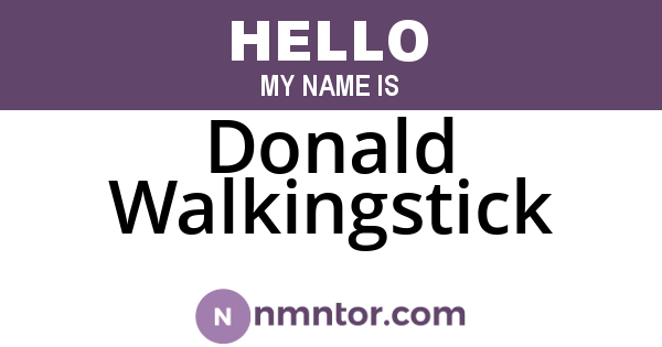 Donald Walkingstick