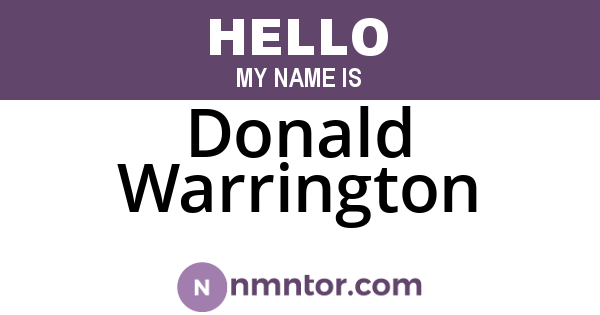 Donald Warrington