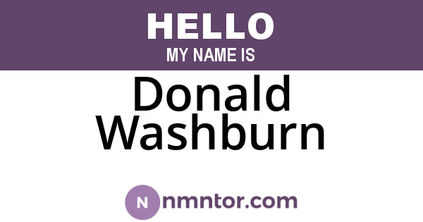 Donald Washburn