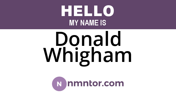 Donald Whigham