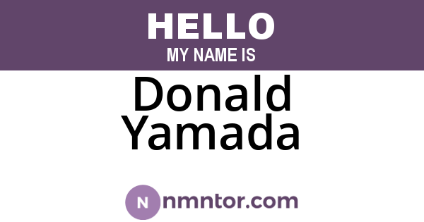Donald Yamada