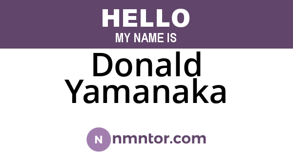 Donald Yamanaka