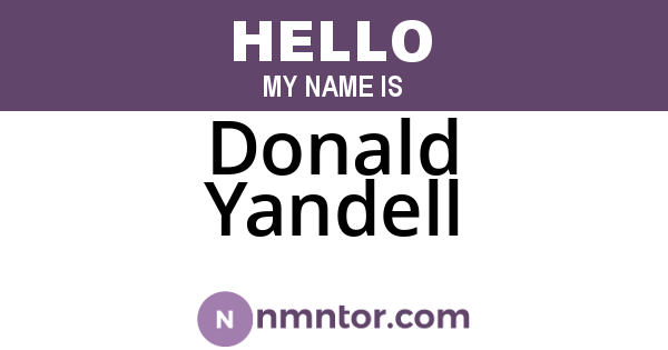 Donald Yandell