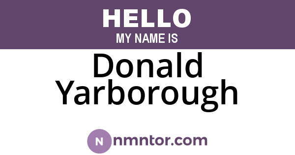 Donald Yarborough
