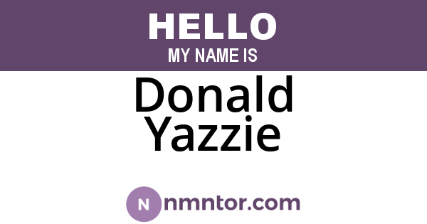 Donald Yazzie
