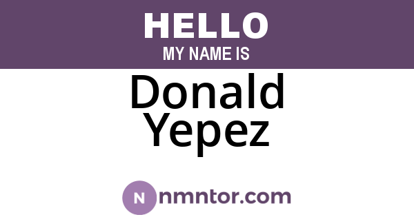 Donald Yepez