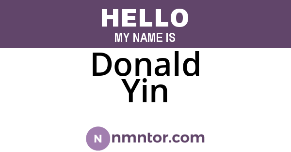 Donald Yin