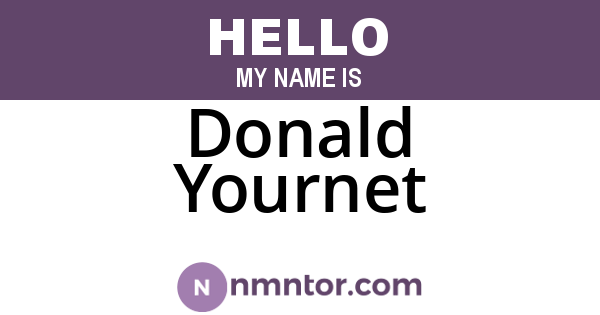 Donald Yournet