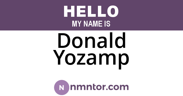 Donald Yozamp