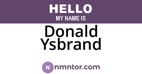 Donald Ysbrand