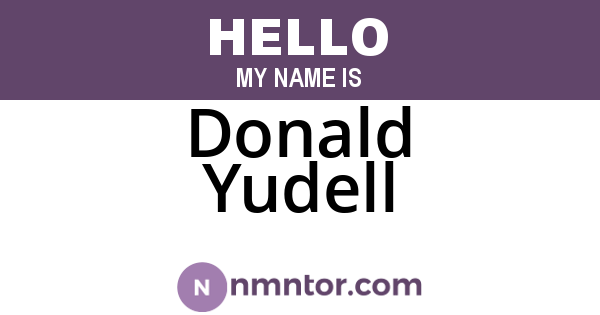 Donald Yudell