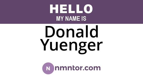 Donald Yuenger