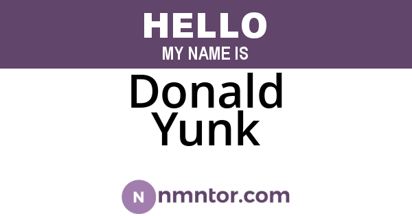 Donald Yunk