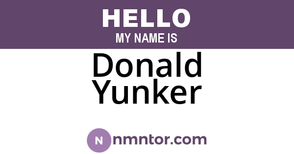 Donald Yunker
