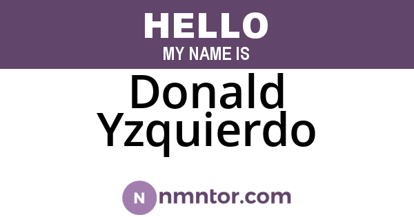 Donald Yzquierdo