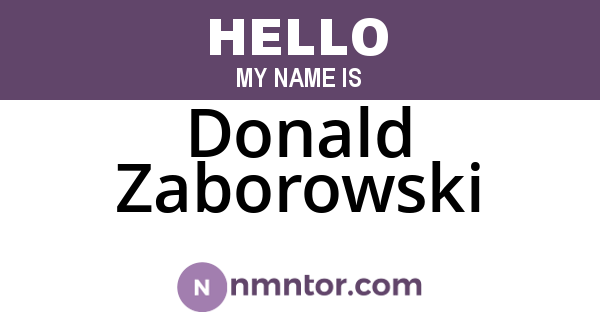 Donald Zaborowski