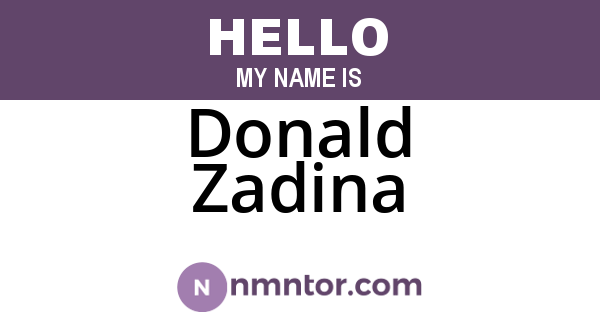 Donald Zadina