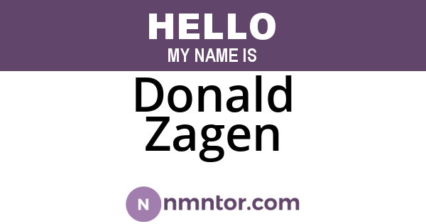 Donald Zagen