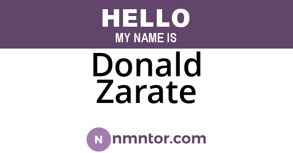 Donald Zarate