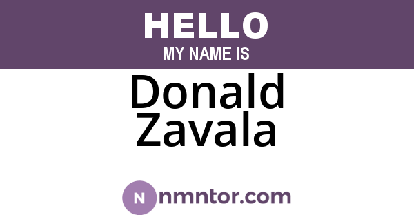 Donald Zavala