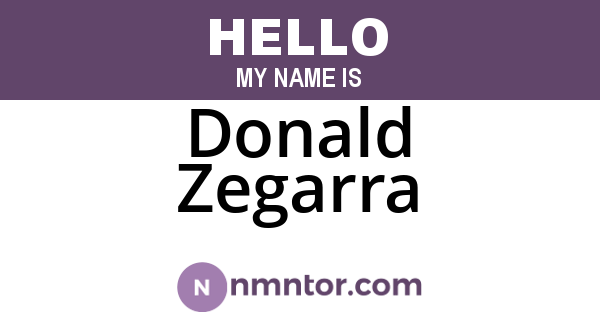 Donald Zegarra