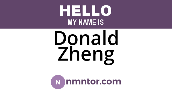Donald Zheng