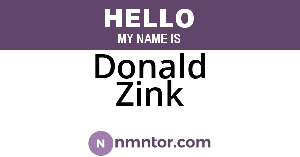 Donald Zink