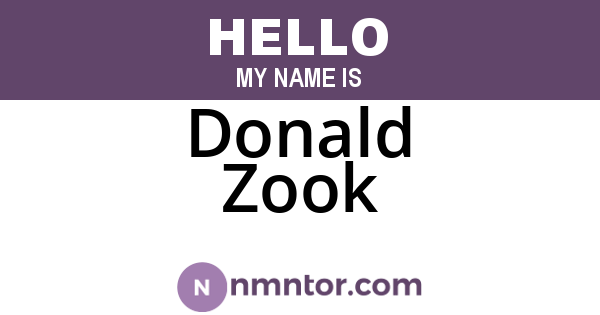 Donald Zook