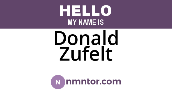 Donald Zufelt