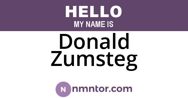Donald Zumsteg