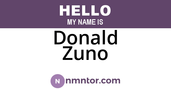Donald Zuno