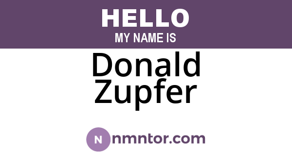 Donald Zupfer