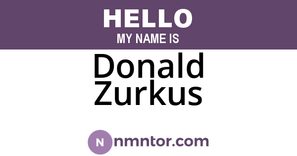 Donald Zurkus