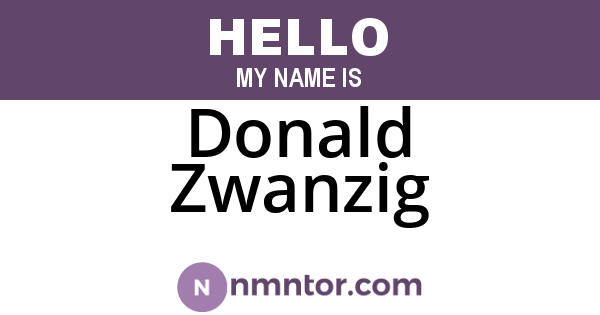 Donald Zwanzig