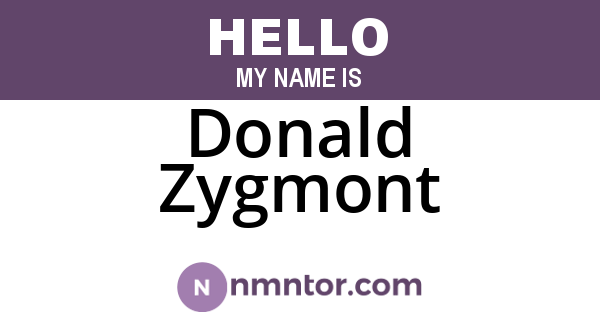 Donald Zygmont
