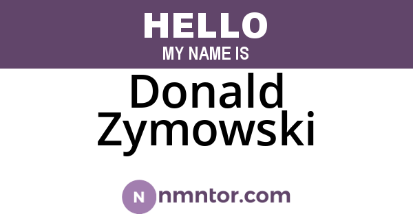 Donald Zymowski
