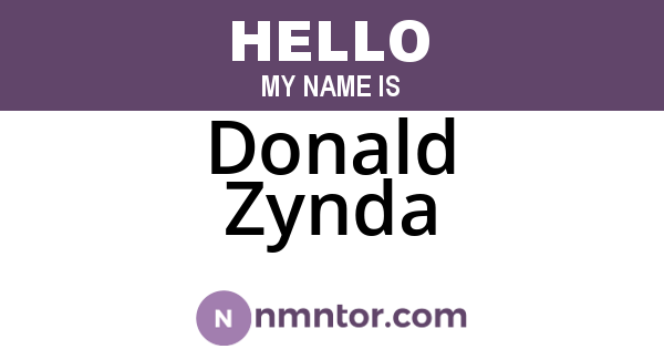 Donald Zynda