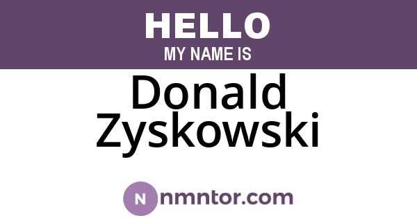Donald Zyskowski