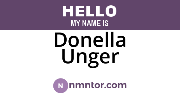 Donella Unger